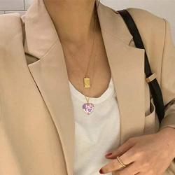 U7 Personalized Dog Tags Necklace with Chain Stainless Steel Text/Image Print Photo Custom Engraving Pendant, Gift for Men Women(Tag/Round/Heart)