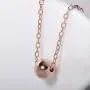 S.Leaf Sterling Silver Necklace Dainty Solid Bead Necklace Gold Necklaces for Women
