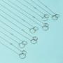 SANNYRA Sisters Necklace Initial Two Interlocking Infinity Double Circles Necklace 26 Letters Alphabet Jewelry for Women