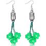 St. Patricks Day Light Up Shamrock Earrings LED Flashing Lucky Shamrock Dangle Earrings Green Irish Clover Earrings Glow Party Accessory for Women Girls