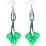St. Patricks Day Light Up Shamrock Earrings LED Flashing Lucky Shamrock Dangle Earrings Green Irish Clover Earrings Glow Party Accessory for Women Girls