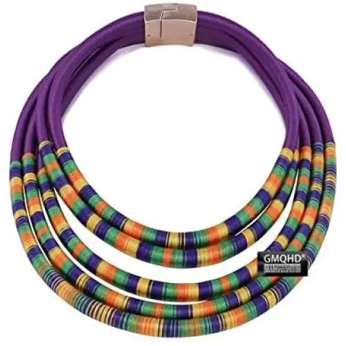 GMQHD African Magnetic Choker for women,Chunky Bib Statement Torque Clasps Multi Layers Tribal Collar Necklaces,Fashion Jewelry Sets Best Friend Gift Box. GMQHD African Magnetic Choker for women,Chunky Bib Statement Torque Clasps Multi Layers Tribal Collar Necklaces,Fashion Jewelry Sets Best Friend Gift Box.