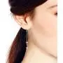 Stunning Twin Crosses .925 Sterling Silver Dangle Earrings