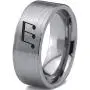 Triplet Beam Note Music Ring - Tungsten Band 8mm - Men - Women - 18k Rose Gold Step Bevel Edge - Yellow - Grey - Blue - Black - Brushed - Polished - Wedding - Gift Dome Flat Triplet Beam Note Music Ring - Tungsten Band 8mm - Men - Women - 18k Rose Gold Step Bevel Edge - Yellow - Grey - Blue - Black - Brushed - Polished - Wedding - Gift Dome Flat