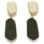 ECCLAVE Figure Acrylic&Leather Gold-plated Bass Hypoallergenic Stud Dangle Earrings for Women