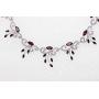 Faship Gorgeous Rhinestone Crystal Floral Necklace Earrings Set
