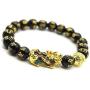 Feng Shui Prosperity 10mm Hand Carved Mantra Bead Bracelet with Color Changed Pi Xiu/Pi Yao Attract Wealth and Good Luck