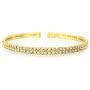 Swarovski Elements Champagne Colour Crystal Jewelry Heart Set - Bracelet Necklace Earrings - Gold Tone