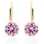 Quality Jewels 14k Gold Earrings, Yellow Gold Dangle Earrings with Round Cubic Zirconia Stone and Easy-to-Use Secure Leverback Clasp Quality Jewels 14k Gold Earrings, Yellow Gold Dangle Earrings with Round Cubic Zirconia Stone and Easy-to-Use Secure Leverback Clasp