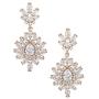 SWEETV Cubic Zirconia Chandelier Bridal Wedding Earrings for Brides, Women, Rhinestone Dangle Drop Earrings Bridal Wedding Jewelry Vintage Style