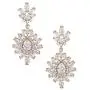 SWEETV Cubic Zirconia Chandelier Bridal Wedding Earrings for Brides, Women, Rhinestone Dangle Drop Earrings Bridal Wedding Jewelry Vintage Style