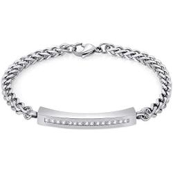 Cremation Urn Cuff Bracelet for Ashes Stainless Steel Crystal Cube Cremation Bangle Keepsake Ashes Jewelry