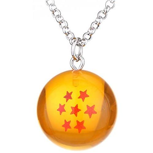 Crystal Acrylic Resin Glass Ball Z Stars Ball Pendant Charm Necklace