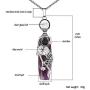Bivei Lotus Flower Wrapped Healing Crystal Necklace Chakra Natural Stone Reiki Pendant Jewelry