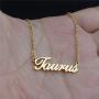 HUTINICE 12 Zodiac Necklace Constellation Jewelry for Women Girls, Letter Horoscope Necklace 18 inch Gold Plated Chain Scorpio Pendant Necklaces