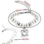 POTIY Adoption Bracelet Adoption Symbol Charm Pearl Bracelet for Adoptive Mom Foster Mom Earrings Stepdaughter Stepmother Jewelry