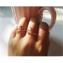 2Pcs Initial Letter Ring for Teen Girls with Cubic Zirconia Adjustable A-Z Stackable Ring for Women