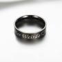 fashionlife2018 Couple Rings Wedding Band Anniversary Engagement His and Her Promise Ring His Crazy Her Weirdo Black Titanium Steel Ring 6mm