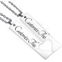 Fanery Sue 2PC Personalized Name Necklace Custom Engraved Matching Heart Puzzles Pendant Anniversary for Couples Best Friends