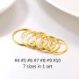 Stainless Steel Rings Set, Womens Plain Band Knuckle Stacking Midi Rings Comfort Fit, Silver/Gold/Rose Gold/Black Tone, Multi Size #4-#12