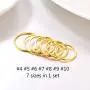 Stainless Steel Rings Set, Womens Plain Band Knuckle Stacking Midi Rings Comfort Fit, Silver/Gold/Rose Gold/Black Tone, Multi Size #4-#12