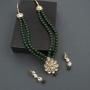 Aheli Wedding Party Faux Kundan Pendant Beads Necklace Earrings Set Bollywood Party Indian Jewelry for Women