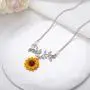 NICEMOVIC Sunflower Pearl Necklace Sweet Resin Daisy Flower Choker Necklace Leaf Pendant Necklace Fashion Jewelry Gift for Women and Girls.(Silver) NICEMOVIC Sunflower Pearl Necklace Sweet Resin Daisy Flower Choker Necklace Leaf Pendant Necklace Fashion Jewelry Gift for Women and Girls.(Silver)