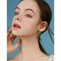 Butterfly Jewelry Set,Charm Stud Earring Choker Necklace for Women Girls Shinying Crystal Plated Silver Birthstone Knot Gifts for Party/Anniversary Day/Birthday