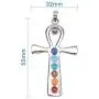 PH PandaHall 1 Pack 7 Chakras Natural Quartz Gemstones Beads Pendant Charms Point Chakra Reiki - Ankh Cross Style PH PandaHall 1 Pack 7 Chakras Natural Quartz Gemstones Beads Pendant Charms Point Chakra Reiki - Ankh Cross Style