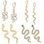 Gold Snake Earrings Stud for Women Personalized Animal Snake Hoop Earrings Punk Cobra Serpent Statement Drop Dangle Earrings Jewelry Set