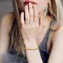 E 18K Gold Plated Bangles Bracelets for Women, Cubic Zirconia, Jewelry Gifts