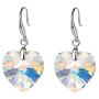 Swarovski Crystal Heart Dangle Hook Earrings for Women Drop Earrings 14K Gold Plated Hypoallergenic Jewelry