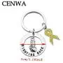 CENWA Yellow Awareness Keychain Yellow Rhinestone Ribbon Charm Cancer Awareness Jewelry Gift for Endometriosis/Bladder Cancer/Suicide Prevention/Bone Cancer CENWA Yellow Awareness Keychain Yellow Rhinestone Ribbon Charm Cancer Awareness Jewelry Gift for Endometriosis/Bladder Cancer/Suicide Prevention/Bone Cancer