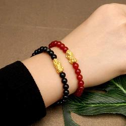 Feng Shui Black Obsidian Wealth Bracelet for Women Attract Wealth Bracelet Pixiu Piyao Bracelet Good Luck Bracelets for Men