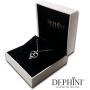 DEPHINI - Heart Necklace - 925 Sterling Silver - Double Love Heart Pendant with CZ Crystals - Fine Jewellery Woman Necklace - 18'' Rhodium Plated Silver Chain - Cubic Zirconia - Gifts for Women