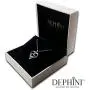DEPHINI - Heart Necklace - 925 Sterling Silver - Double Love Heart Pendant with CZ Crystals - Fine Jewellery Woman Necklace - 18'' Rhodium Plated Silver Chain - Cubic Zirconia - Gifts for Women