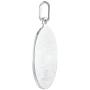 Sterling Silver St Francis Medal Necklace 7/8 inch Oval Italy 0.8mm Chain