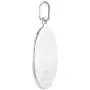 Sterling Silver St Francis Medal Necklace 7/8 inch Oval Italy 0.8mm Chain