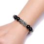 ZenBless Fengshui Black Obsidian Wealth Bracelet Pi Xiu Prosperity Pi Yao Bracelet Mantra Bead Bracelets Attract Wealth and Good Luck