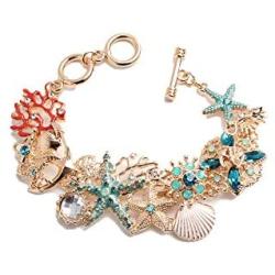 KOCERBACE Bracelet Gorgeous Marine Life Synthetic Quartzfor Jewelry for Women Girls