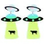 FENICAL UFO Earring Exaggerated Earring Acrylic Earring Drop for Woman Girls Ladies 1Pair FENICAL UFO Earring Exaggerated Earring Acrylic Earring Drop for Woman Girls Ladies 1Pair