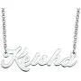 LoEnMe Jewelry Keisha Name Necklace Custom Personalized in Silver Plate Gift for Women Girls Couple LoEnMe Jewelry Keisha Name Necklace Custom Personalized in Silver Plate Gift for Women Girls Couple