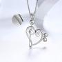 Music Note Heart of Treble and Bass Clef Necklace Women 925 Sterling Silver Infinity Love Musician Pendant Fans Music Symbol Jewelry