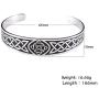 LUSSO Celtic Knot Magnetic Therapy Bracelet Stainless Steel Cuff Bangle Vintage Symbol Norse Amulet Health Care Jewelry for Women Men