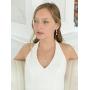Mariell Graceful Rose Gold CZ Teardrop Necklace & Earrings Jewelry Set - Brides, Bridesmaid & Prom Glam
