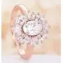 Women Rings Statement Cocktail Ring for Womens Vintage Style Starburst Sunburst Ring | Unique Design Rose Gold Plated Cubic Zirconia Fashion Jewelry Women Rings Statement Cocktail Ring for Womens Vintage Style Starburst Sunburst Ring | Unique Design Rose Gold Plated Cubic Zirconia Fashion Jewelry