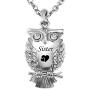 Classic Owl Cremation Urn Pendant Keepsake Necklace & Fill Kit Ashes Stainless Steel