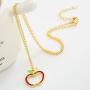 PANGRUI Lovely Crystal Fresh Red Apple Pendant Necklace,Christmas Eve Gift