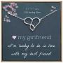 EFYTAL Girlfriend Gifts, Girlfriend Birthday Gift Ideas For Her, Romantic Sterling Silver 925 Infinity Heart Necklace Jewelry for Women, Cute Anniversary / Valentines Day Present