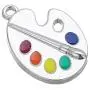 Trendy Enamel Artist Paint Palette and Brush with Thin Pendant Necklace Gifts Jewelry for Women & Girls Trendy Enamel Artist Paint Palette and Brush with Thin Pendant Necklace Gifts Jewelry for Women & Girls